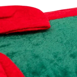 Coussin de Noël rectangulaire (30 x 50 cm) Nœud en velours Rouge et vert