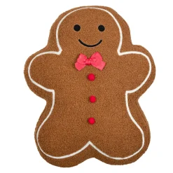 Coussin de Noël rectangulaire (40 x 50 cm) Délice Pain d'épices Marron