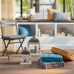 Coussin de sol carré coton (40 x 40 cm) Otto Gris