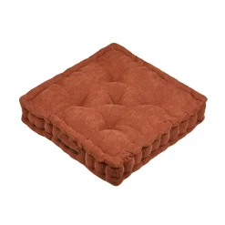 Coussin de sol carré velours (45 x 45 cm) Dandy Terracotta