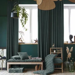 Coussin de sol carré velours de coton (50 x 50 cm) Victor Gris ardoise