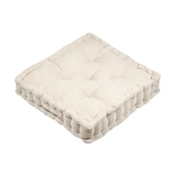 Coussin de sol carré velours (45 x 45 cm) Dandy Beige