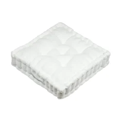Coussin de sol carré velours (45 x 45 cm) Dandy Ecru