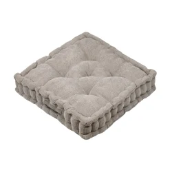 Coussin de sol carré velours (45 x 45 cm) Dandy Taupe