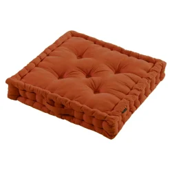 Coussin de sol coton (60 x 60 cm) Pixel Terracotta