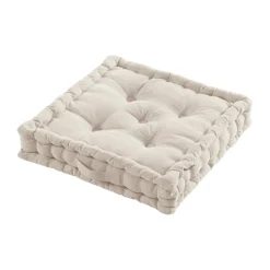 Coussin de sol coton (50 x 50 cm) Pixel Beige