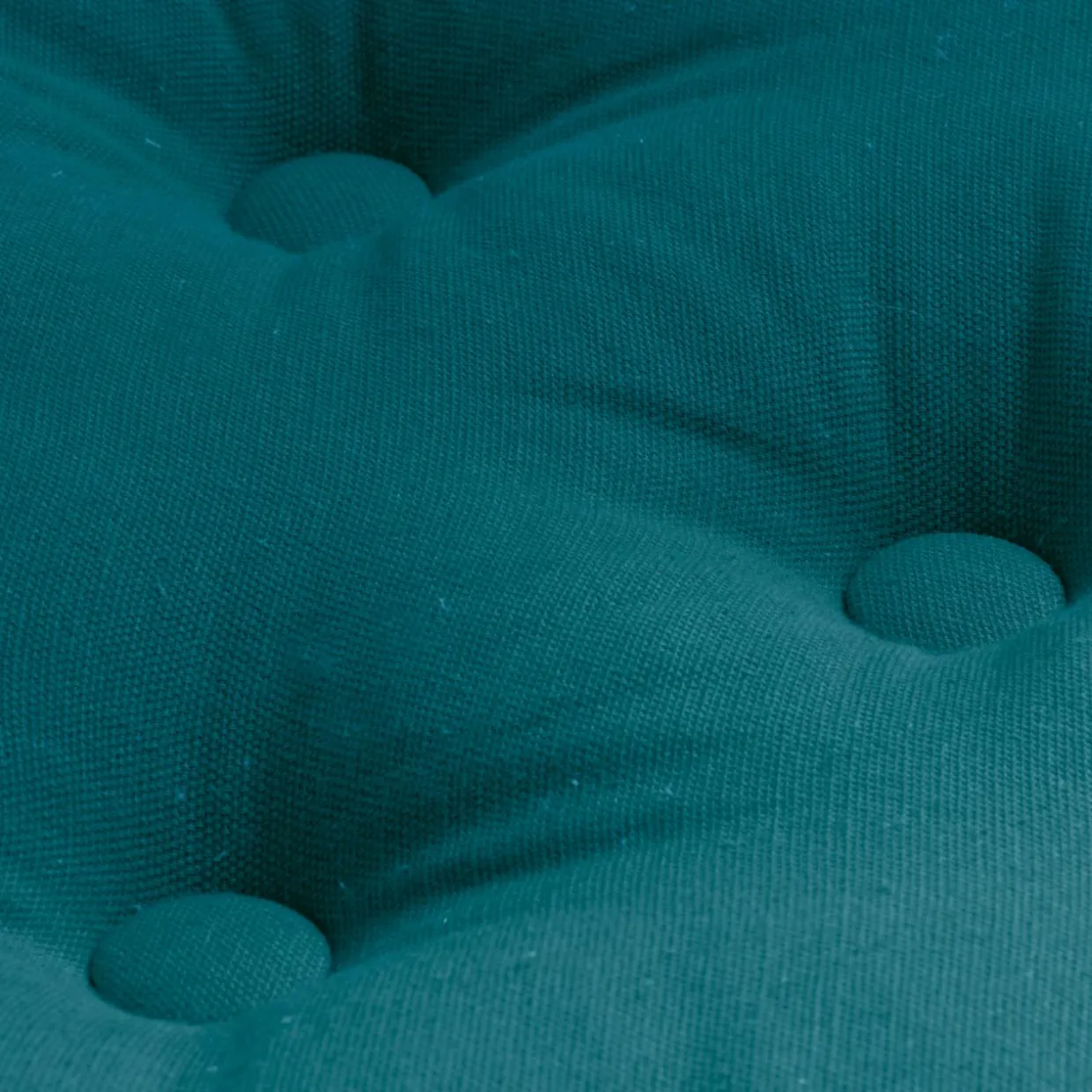 Coussin de sol coton (60 x 60 cm) Pixel Bleu canard