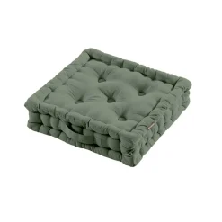 Coussin de sol coton (40 x 40 cm) Pixel Vert kaki