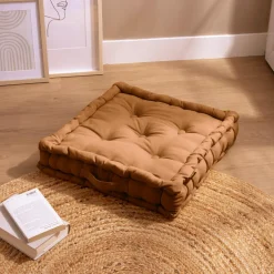 Coussin de sol coton (50 x 50 cm) Pixel Camel