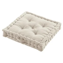 Coussin de sol coton (60 x 60 cm) Pixel Beige