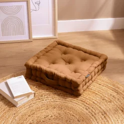 Coussin de sol coton (40 x 40 cm) Pixel Camel