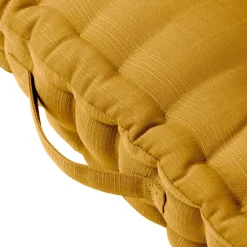 Coussin de sol extérieur capitonné (50 x 50 cm) Sunset Jaune moutarde