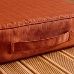 Coussin de sol extérieur déhoussable (45 x 45 cm) Sunset Terracotta