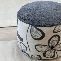 Coussin de sol haut en coton (40 cm) Tilda Gris