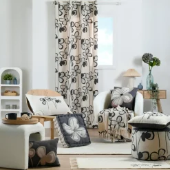 Coussin de sol haut en coton (40 cm) Tilda Gris