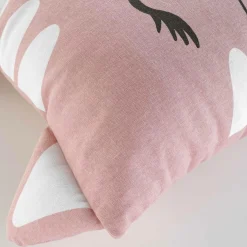 Coussin enfant carré (40 x 40 cm) Chatchat Rose