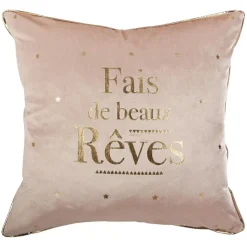 Coussin enfant carré (40 x 40 cm) Rêves Rose
