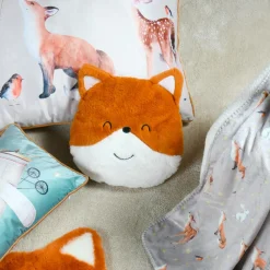 Coussin enfant fausse fourrure (30 x 25 cm) Ferdinand Orange