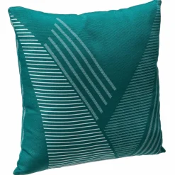 Coussin extérieur carré (40 x 40 cm) Jacquard Bleu canard