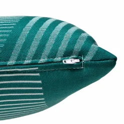 Coussin extérieur carré (40 x 40 cm) Jacquard Bleu canard