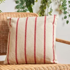 Coussin extérieur carré toile de coton (50 x 50 cm) Ocealys Rouge