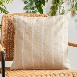 Coussin extérieur carré toile de coton (50 x 50 cm) Ocealys Blanc