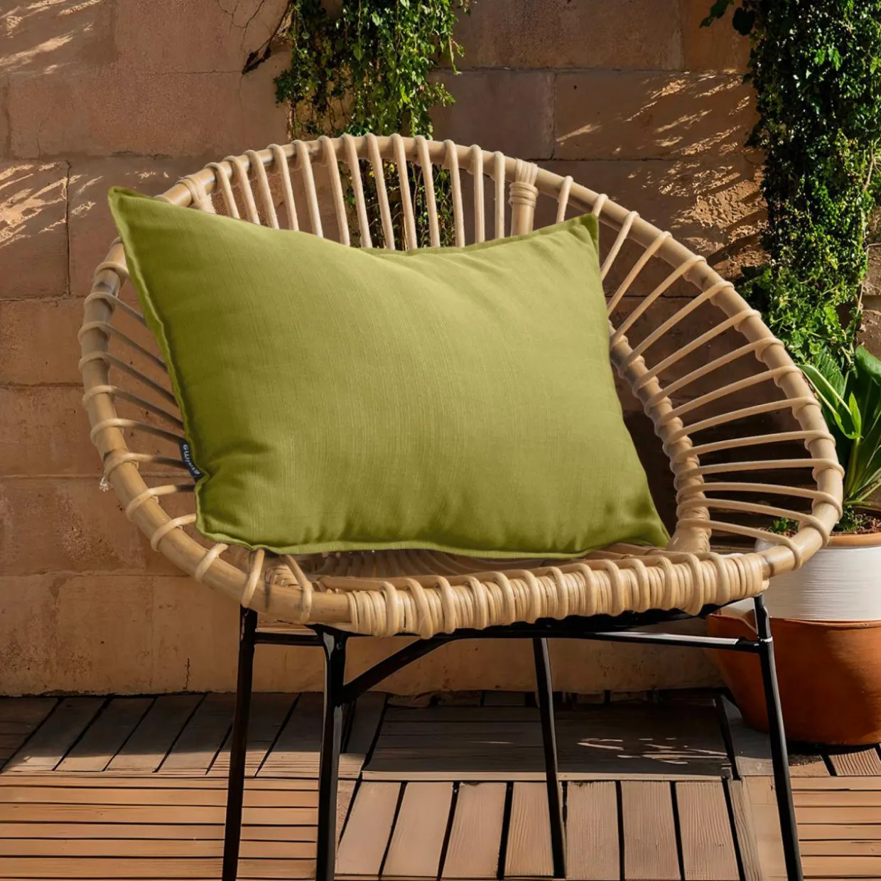 Coussin extérieur rectangulaire (40 x 60 cm) Sunset Vert olive