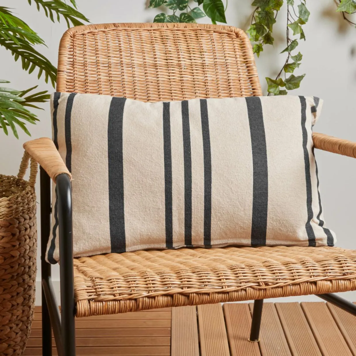 Coussin extérieur rectangulaire (40 x 60 cm) Nautira Gris ardoise