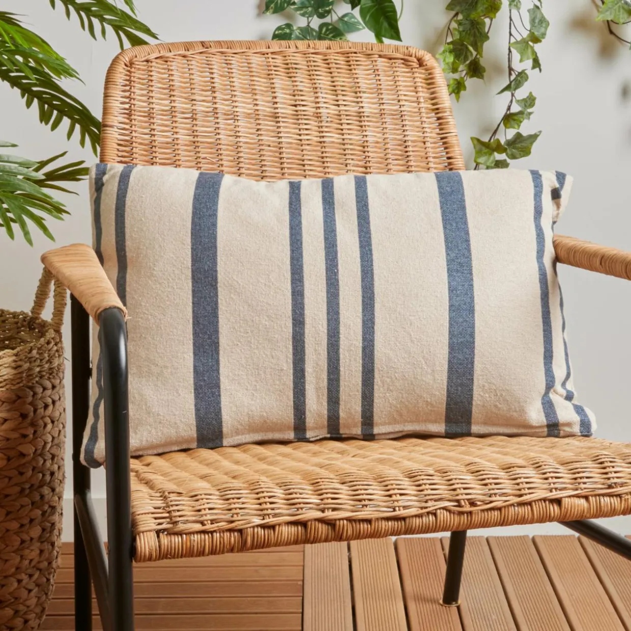 Coussin extérieur rectangulaire (40 x 60 cm) Nautira Bleu marine