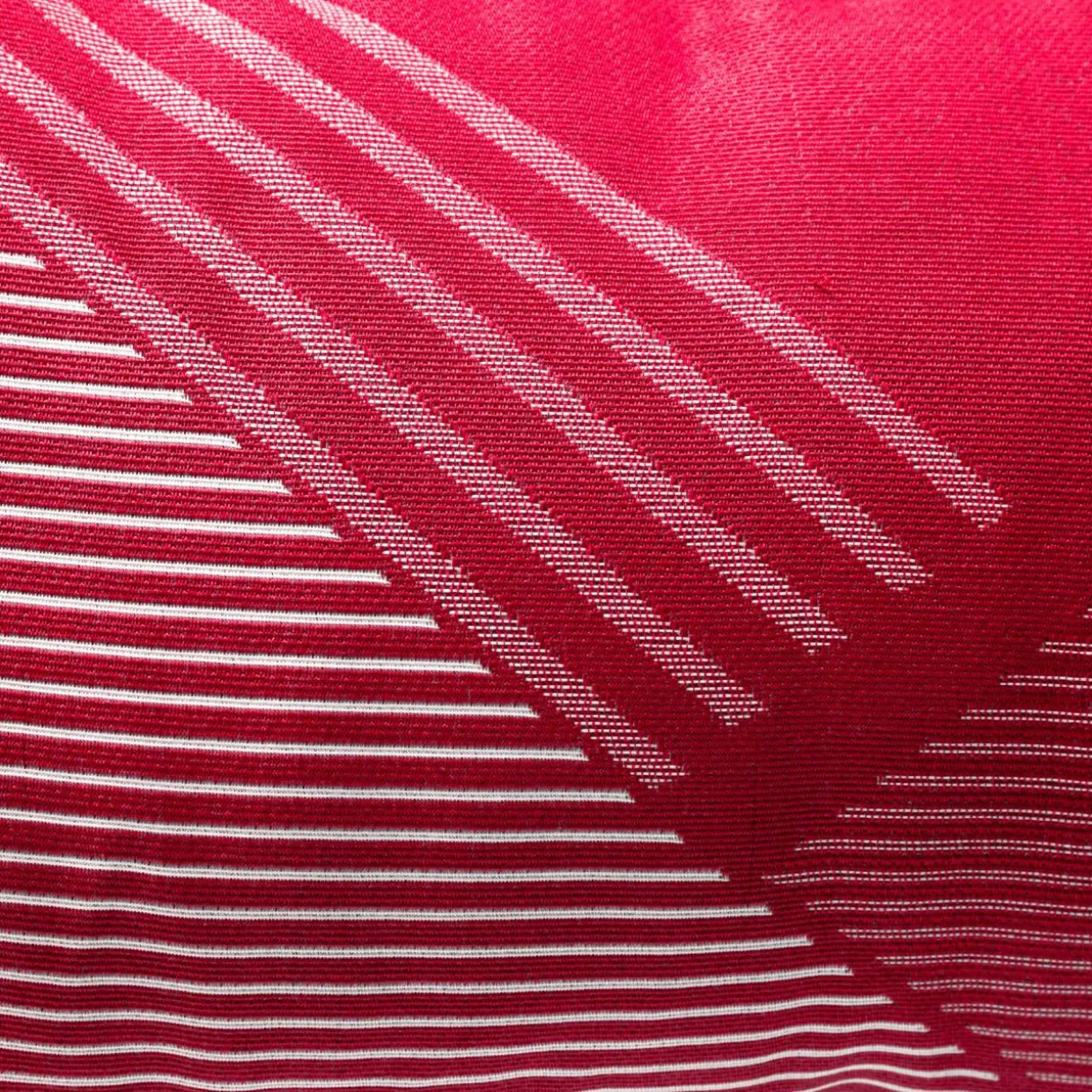 Coussin extérieur rectangulaire (30 x 50 cm) Jacquard Rouge grenade