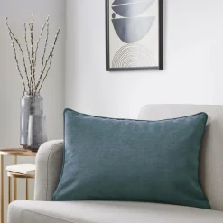 Coussin rectangulaire (40 x 60 cm) Minuit Gris bleu