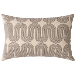 Coussin rectangulaire coton (40 x 60 cm) Ondine Noir