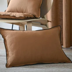 Coussin rectangulaire coton (40 x 60 cm) Helios Camel