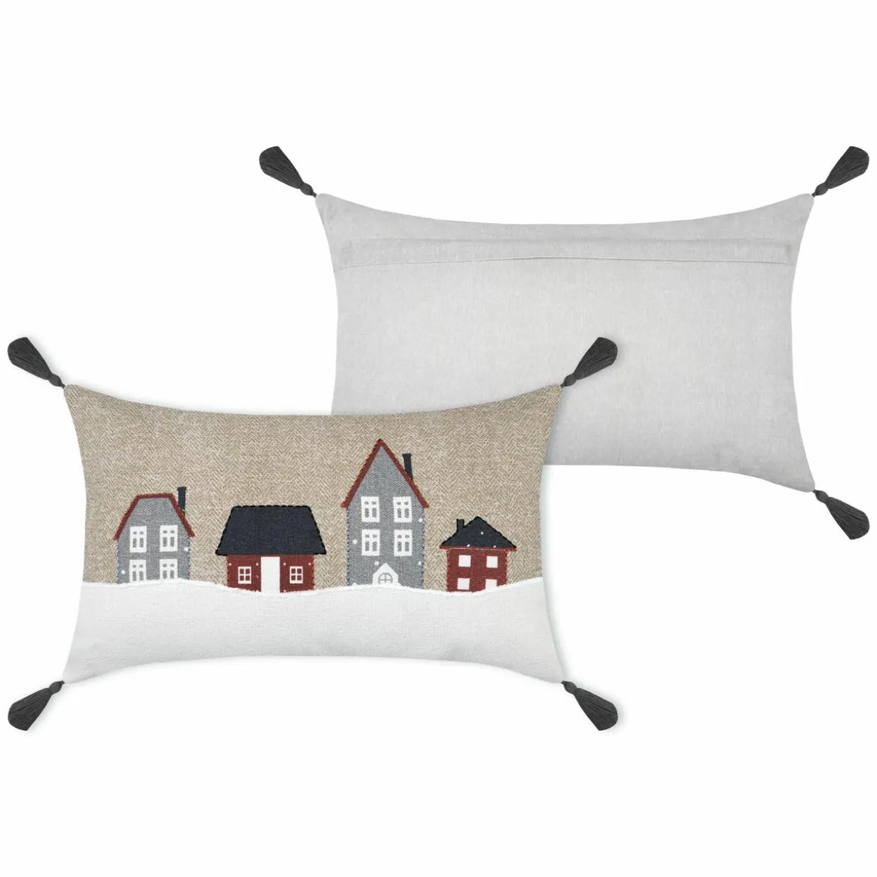 Coussin rectangulaire coton (30 x 50 cm) Cornouailles Beige