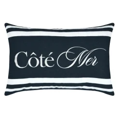Coussin Rectangulaire coton (40 x 60 cm) Bordemer Bleu marine