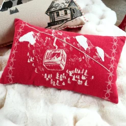 Coussin rectangulaire coton (30 x 50 cm) Villard Rouge