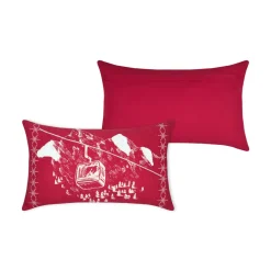 Coussin rectangulaire coton (30 x 50 cm) Villard Rouge