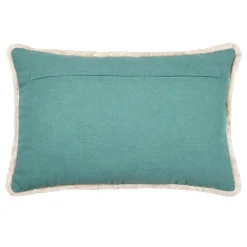 Coussin rectangulaire coton (35 x 50 cm) Barbade Vert céladon