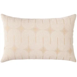Coussin rectangulaire coton (40 x 60 cm) Ondine Blanc