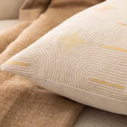 Coussin rectangulaire coton (40 x 60 cm) Ondine Blanc