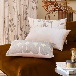 Coussin rectangulaire coton (40 x 60 cm) Ondine Blanc