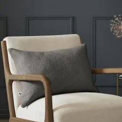 Coussin rectangulaire coton (40 x 60 cm) Sixtine Gris ardoise