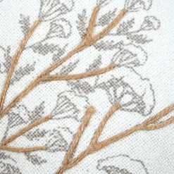 Coussin rectangulaire coton (30 x 50 cm) Oriana Ecru