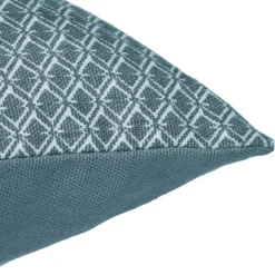 Coussin rectangulaire coton (30 x 50 cm) Otto Bleu canard