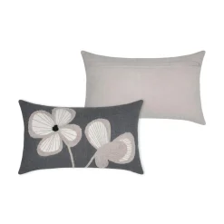 Coussin rectangulaire coton (30 x 50 cm) Tilda Gris ardoise