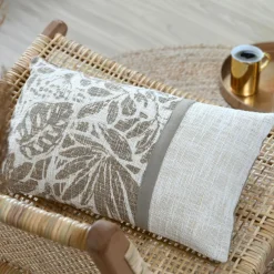 Coussin rectangulaire coton (30 x 50 cm) Hemera Taupe