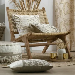 Coussin rectangulaire coton (30 x 50 cm) Hemera Taupe