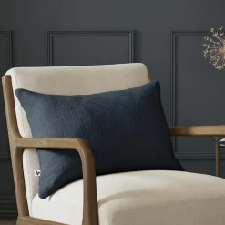 Coussin rectangulaire coton (40 x 60 cm) Sixtine Bleu nuit