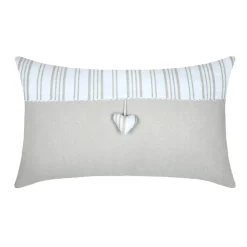 Coussin rectangulaire coton (35 x 60 cm) Josephine Ecru