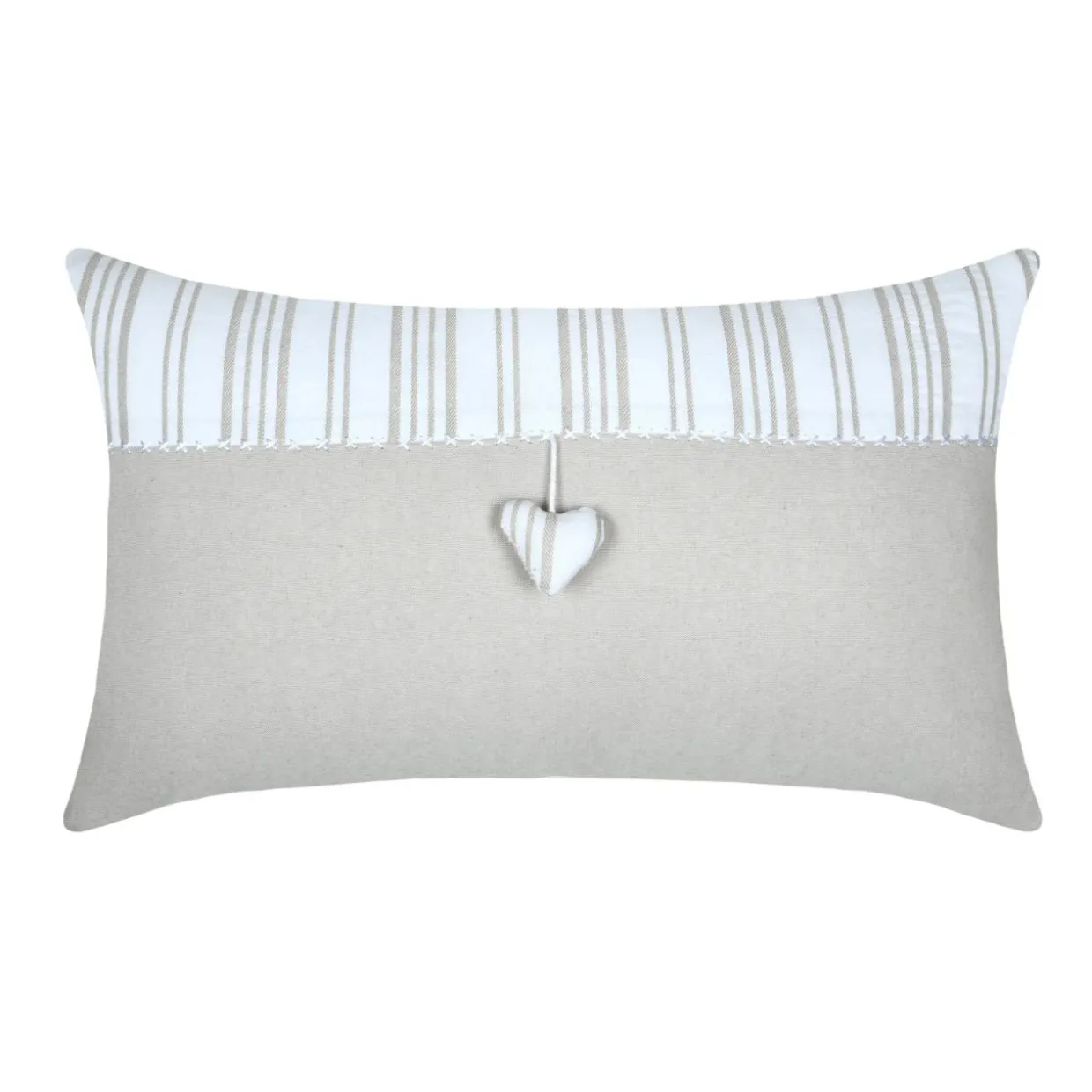 Coussin rectangulaire coton (35 x 60 cm) Josephine Ecru
